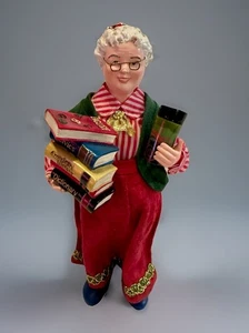 Clothtique Possible Dreams Bibliothekarin Frau Weihnachtsmann Figur 2003 Weihnachten - Bild 1 von 12