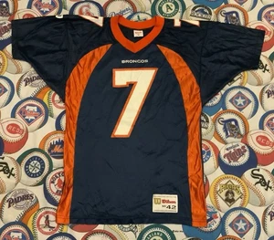 Vintage Wilson Jersey Denver Broncos NFL John Elway Size 42 Medium USA Made - Picture 1 of 4