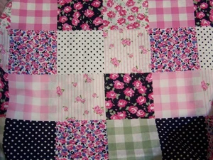 Floral Patchwork fabric 9"x21" Cotton Fabric, Cotton Fabric scrap - Picture 1 of 1