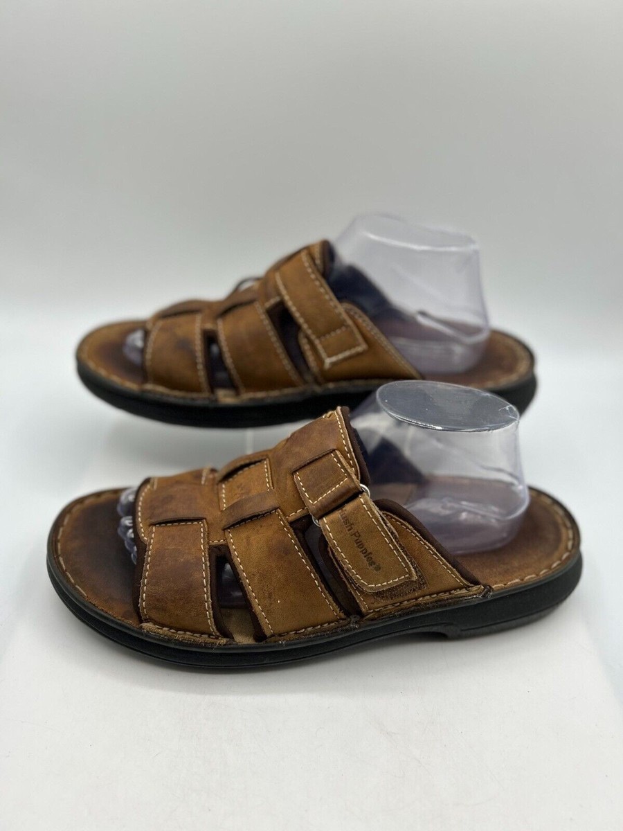 Hush Puppies Sandalias De Hombre En Cuero Oxford Sandalias Para