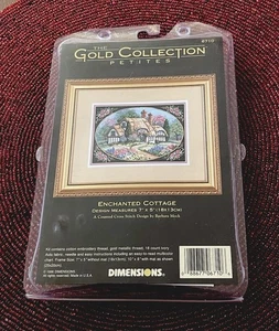 Dimensions The Gold Collection Petites Enchanted Cottage Cross Stich 7”X5” #6710 - Picture 1 of 3