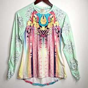 Calia by Carrie Underwood Rash Guard Top Small Hawaiian Ruched Surf Beach Swim - Bild 1 von 10