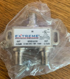 Extreme/Amphenol 2-Way Digital 1Ghz High Performance Coax Cable Splitter BDS102H - Picture 1 of 1