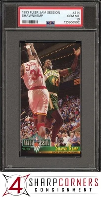1993 FLEER JAM SESSION #214 SHAWN KEMP SUPERSONICS POP 4 PSA 10 - Image 1 of 3