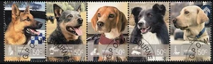 AUSTRALIA, 2008 WORKING DOGS STRIP 5 CTO - Picture 1 of 1