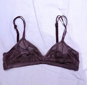 Purple Embroidered bralette, UK34, 160/90(M) - Picture 1 of 3