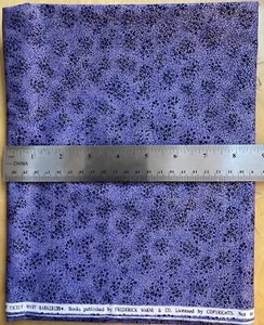 Purple W/ Gold Metallic Sparkle Flower Fairy Dust Fabric Cicely Mary Barker - Picture 1 of 1