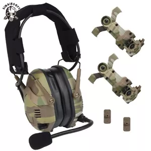 Cuffie elettroniche tattiche Bluetooth manicotti auricolari in silicone per riduzione rumore casco - Foto 1 di 21