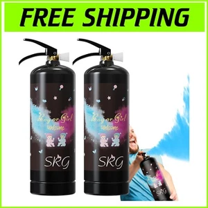 Dual Pack Gender Reveal Extinguisher - Baby Blue Color Burst Party Fun - Picture 1 of 9