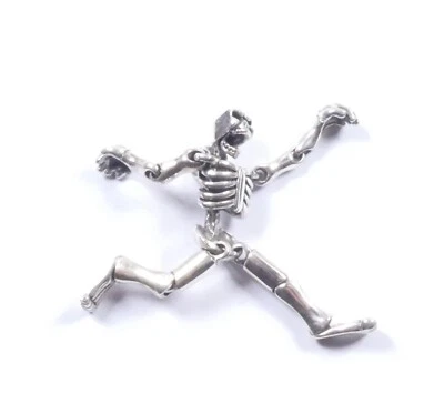 Colgante Esqueleto Grande Articulado Plata de Ley 925 Longitud 6,5 cm Foto 1 de 4