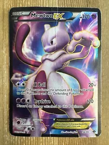 Mewtwo EX 98/99 Pokemon Next Destinies Black & White Full Art Rare Card DAMAGED - Picture 1 of 2