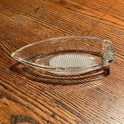 Cenicero bote de remos de vidrio de 6" con colgante Match Striker Pat EE. UU. VINTAGE Foto 1 de 4