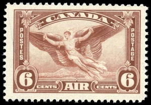 Canada Stamp - C - Air Mail #C5ii - Daedalus in flight (1935) 6¢ (MOULTING WI... - Picture 1 of 1
