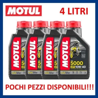 Olio motore 4 tempi Moto Scooter Quad Motul 5000 SAE 10w40 semisintetico 4 litri