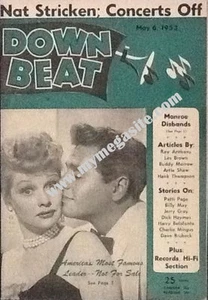 LUCILLE BALL AND DESI ARNAZ DOWN BEAT MAGAZINE -  MAY 6, 1953 - Picture 1 of 1