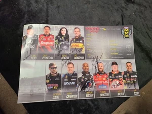 2016 NHRA Rennplan Foto handsigniert von 8 2015 Champions Brown Worsham - Bild 1 von 5