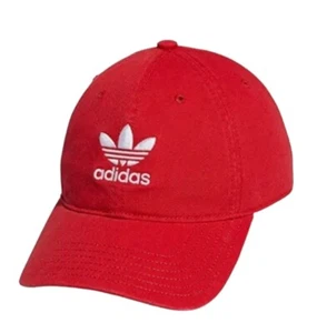 Adidas M Originals Modern Relaxed Fit Strapback hat SCARLET RED/WHITE  $26 - Picture 1 of 7