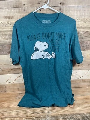 Peanuts Snoopy Don’t Make Me Do Stuff Youth (L) T Shirt Short Sleeve Large Top - Image 1 of 3