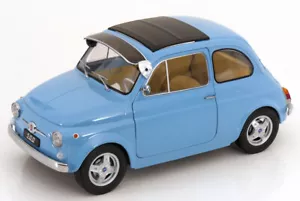 KK Scale 1:12 FIAT 500 F 1968 CUSTOM ABARTH RIMS LIGHT BLUE REMOV. ROOF/OPENINGS - Imagen 1 de 7