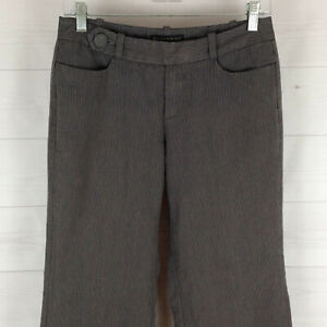 Banana Republic womens size 2 gray striped flat front lined wide bootcut pants