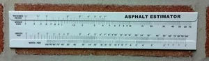 Asphalt Macadam Blacktop Tonnage Slide Rule Calculator - Picture 1 of 1