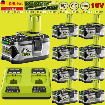 Für Ryobi 18V Akku 12.0Ah 6.0AH Akku One Plus Lithium RB18L40 P108 P104 Batterie