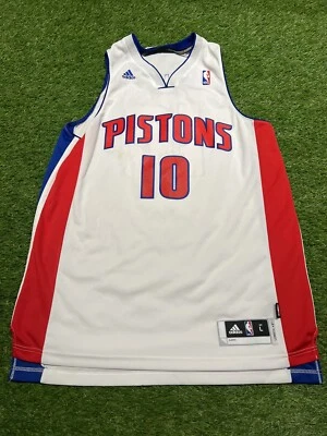 Camiseta Adidas Greg Monroe Detroit Pistons Baloncesto Swingman Talla Grande - Firmada Foto 1 de 4