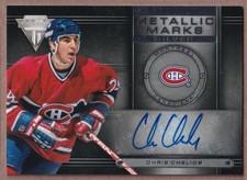 2013-14 Panini Titanium Metallic Marks #MM72 Chris Chelios AUTO - CANADIENS