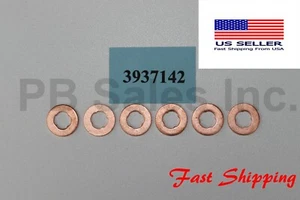 injector copper washers Qty 6 for 03-07 Dodge Cummins 5.9L PB-3937142 - Foto 1 di 2