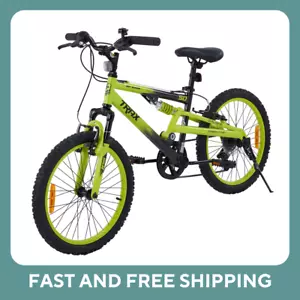 Children 50cm Trax Dual Suspension Bike 7-speed Twist-Shift Gear Kids Gift - Picture 1 of 8