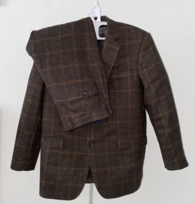HACKETT Mayfair Fox Brothers Flannel Wool Check Plaid Suit 2 Piece Size 46/EU 56 - Image 1 of 4