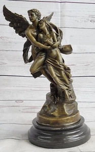 Art Deco Desnudo Bronce Escultura Ángel "Psique y Eros" Estatua Figura Obra de Arte - Imagen 1 de 10