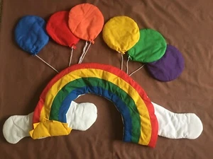 Rainbow Wall Hanging Vintage Kids Handmade - Picture 1 of 12