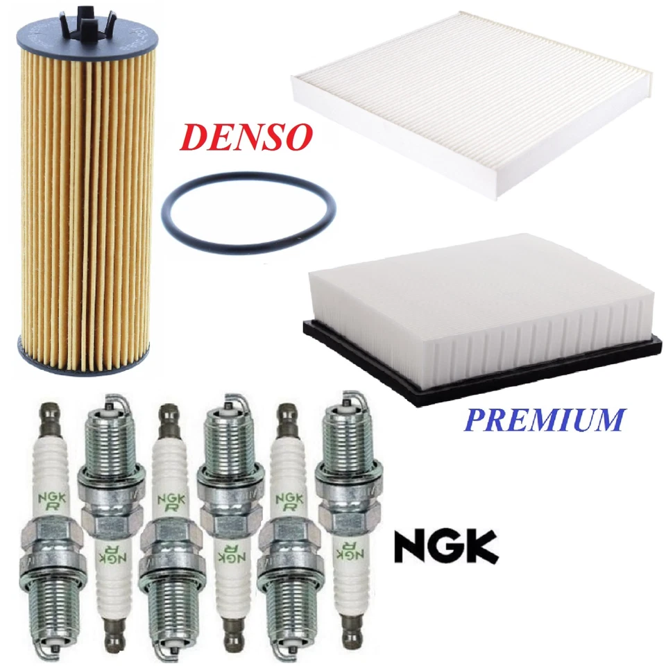 Tune Up Kit Filters Spark Plugs For JEEP GRAND CHEROKEE V6; 3.6L 2011-2013 - Image 1 of 1