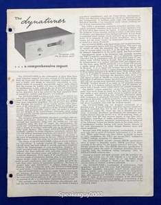 Original Dynaco Dynatuner - A Comprehensive Report - Manual - Picture 1 of 1