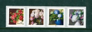 US Scott # 5233 - 5236 Coil Garden Flowers, strip of 4 2017 MNH - Picture 1 of 1