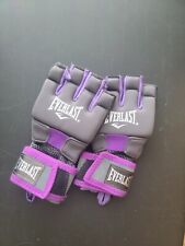 Everlast Womens Purple Gray Fingerless Gloves S/m Size