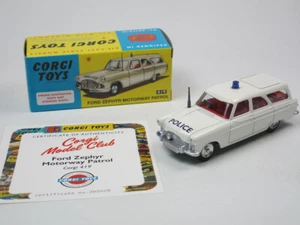 Ford Zephyr Motorway Patrol "Police" in weiß Box Corgi 419 ca. 1:43 Re-Issue - Bild 1 von 9