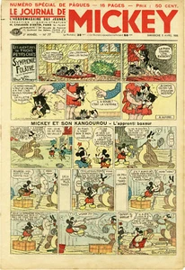 "LE JOURNAL DE MICKEY N° 77 (5/4/1936)" Mickey et son Kangourou: Apprenti boxeur - Picture 1 of 1