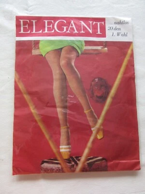 ELEGANT Straps- Strümpfe Nylons / Perlon lang vintage  10,5 Roma 60er alt Neu - Bild 1 von 2
