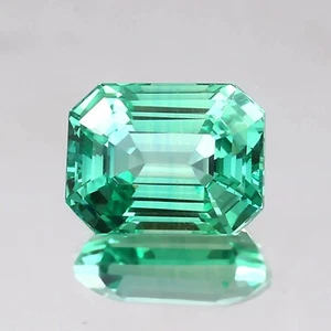 Piedra preciosa suelta corte radiante zafiro verde ceilán impecable natural AAA 15x10 mm - Imagen 1 de 4