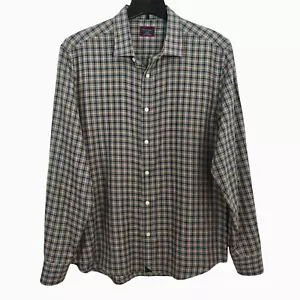 Untuckit Slim Fit Hemd mit Knopfleiste Gr. XL blau grün kariert Baumwolle Langarm - Bild 1 von 7
