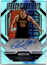 2023-24 Panini Prizm Draft Luka Garza Hyper AUTO SP Iowa Timberwolves D85
