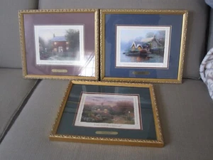 3 Thomas Kinkade Collectors Society lochaven & pye corner cottage open gate - Picture 1 of 3
