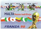 MALTA FRANCE 1998 WORLD CUP MNH MINIATURE SHEET MY REF 3425 