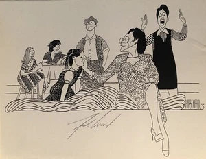 Frank Wood Signed Al Hirschfeld Print - HOLLYWOOD ARMS - Broadway - Picture 1 of 1