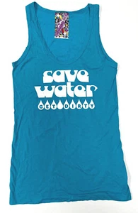New Breed Girl Tank Top "Save Water Get Dirty " Made In The USA 100% Cotton - Picture 1 of 3