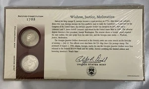 1999 US Mint First Day Issue State Quarter Coin Set Georgia Sealed w/Stamp - Imagen 1 de 2