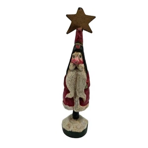 FIGURINA Vintage Casa di Cappello Babbo Natale Stella Topper - Foto 1 di 5