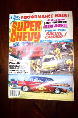 Super Chevy Magazine June 1987 Street 45 Tips 350 Camaro Heads Junior Johnson Foto 1 de 3
